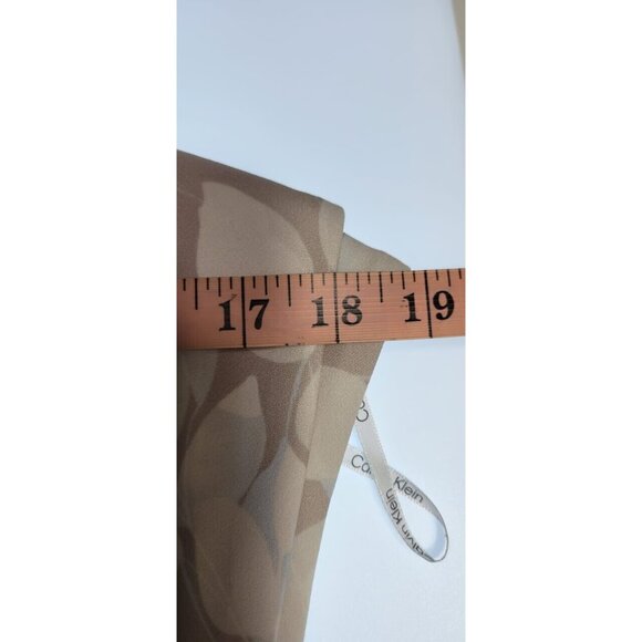 CALVIN KLEIN BEIGE FLORAL DRESS SIZE 14 - Picture 9 of 16
